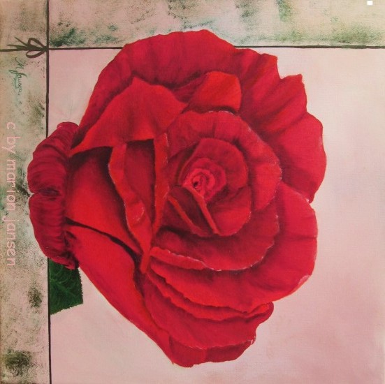 Gemälde Acryl Öl Rose
